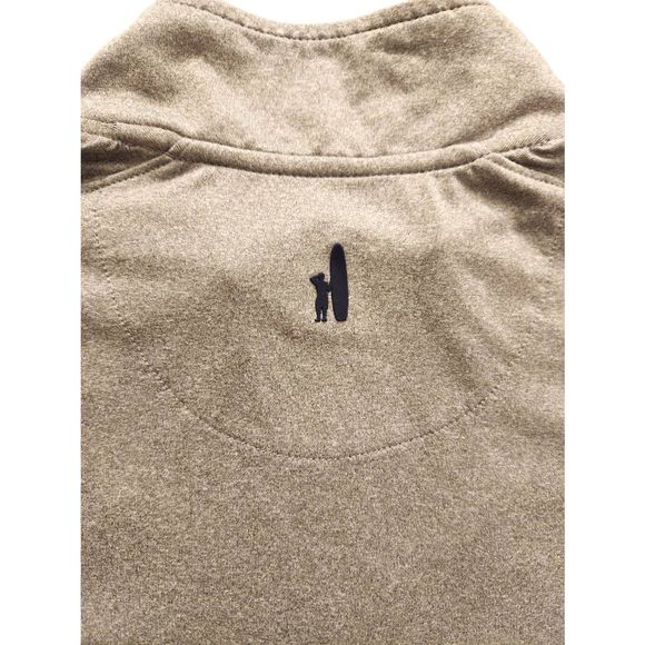 Johnnie-o Men's Large 1/4 zip lightweight Gray polyester performance Logo - Picture 6 of 9